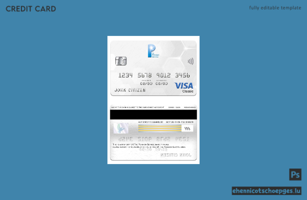 Vereinigtes Königreich The Pension Service Bank Visa Classic Card – Beispielvorschau